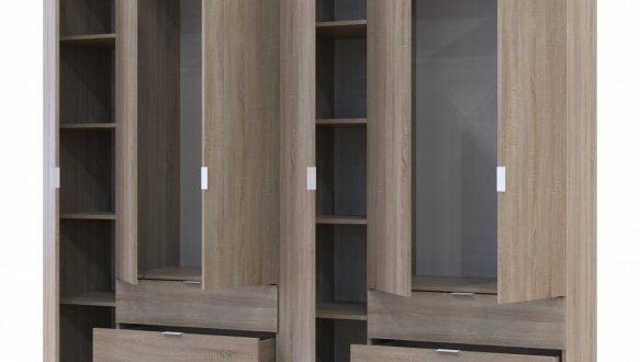 Шкаф Дорос Гелар дуб сонома 6 дверной 232,5 см 0