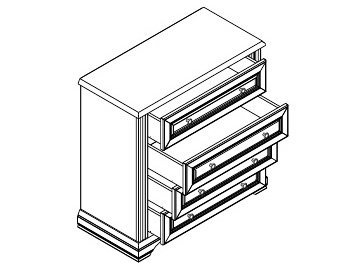 Комод 4S/90 Вайт 2