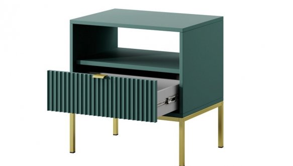 Тумба прикроватная Лабрадор/Золотые ножки S54 Nova 2