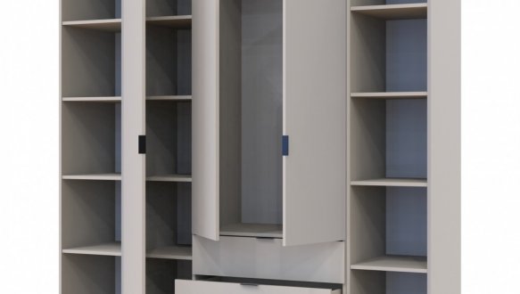 Шафа Дорос Гелар трьохдверна з двома етажерками Кашемір 193 см 3