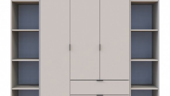 Шафа Дорос Гелар трьохдверна з двома етажерками Кашемір 193 см 4