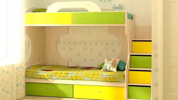 Кровать-чердак Dori-Lime