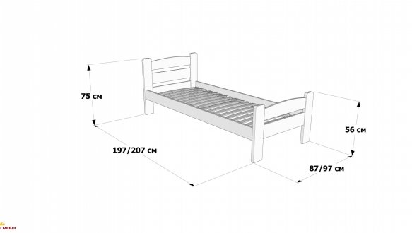Односпальне ліжко Каспер 9