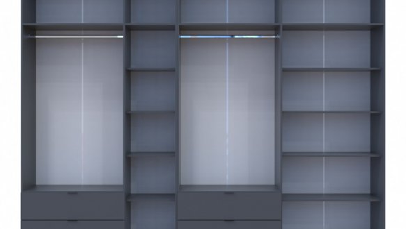 Шкаф для одежды Дорос Лукас графит 7 дверный 315 см 2