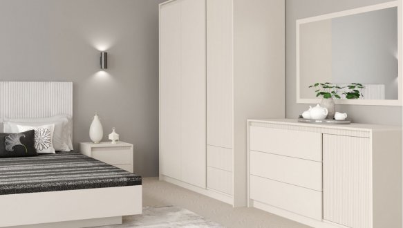 Шафа Гербор SZF3D2S Монако 3 дверна з 2 шухлядами Кашемір 150 см 2