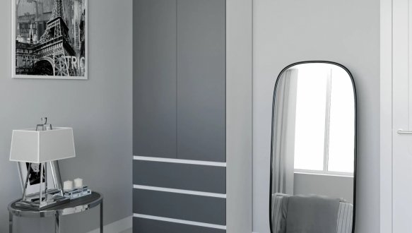 Шафа Морелі Т211 2 дверна білий з трубою 80 см 0