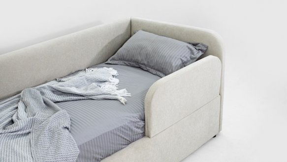 Кровать десткая мягкая с подьемным механизмом Шик Галичина Мокко 3