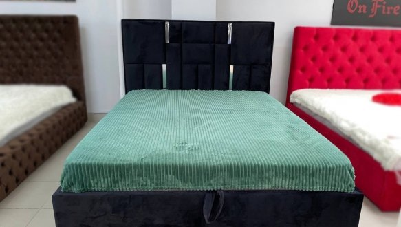 Ліжко м'яке Городок меблі Сапфір з підйомним механізмом та нішею для білизни 5