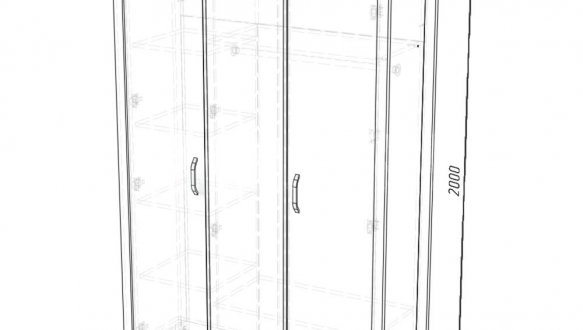 Шкаф 3Д LOFT Дуб Сонома / Чёрный мат MebliRoMax 0