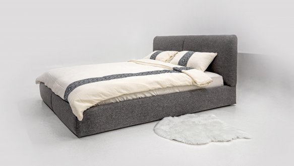 Ліжко м'яке двоспальне Шик Галичина Макар з підйомним механізмом та нішею для білизни