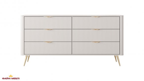 Комод 6S/163 Беж/Золоті ніжки Lante 0