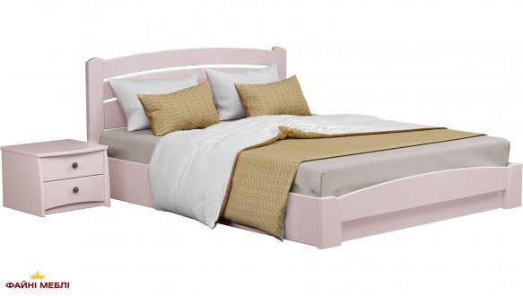 Ліжко дерев'яне Естелла Селена Аурі з підйомним механізмом і нішею для білизни Щит / Масив Бук 4