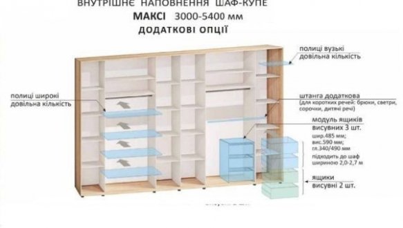Шкаф-купе с зеркалом Комфорт мебель венге 6 дверный 540 см 2