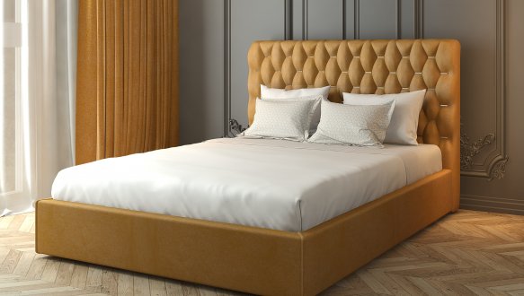 Кровать мягкая двуспальная Лев Анталия