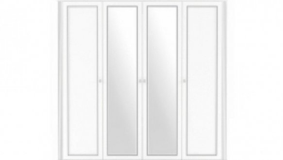 Шкаф 4D(2S) Гербор Вайт 4 дверный ясен снежный 227 см