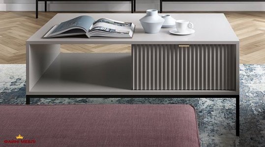 Стол журнальный Серый/Черные ножки L104 Nova 3