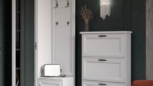 Шкаф с вешалкой ВМК Украина PPK/110P Кентуки 1 дверный белый альпийский 114 см 3