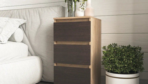 Тумба приліжкова сонома/венге темний Т216