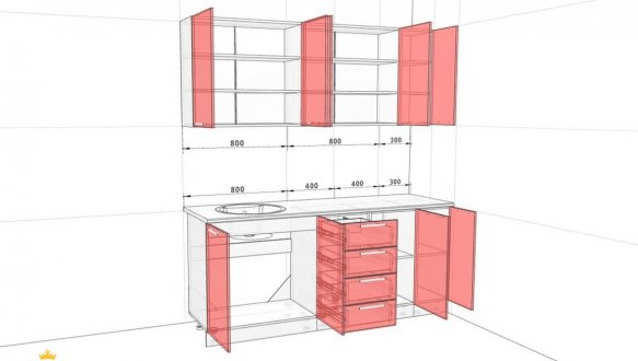 Кухонний комплект Еко 1,9 м 0
