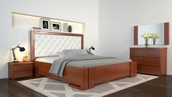 Кровать деревянная ArborDrev Амбер Сосна / Бук 3