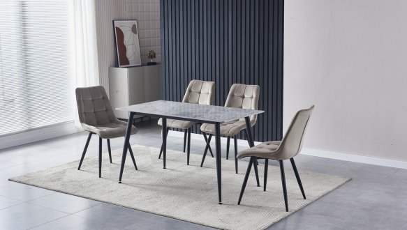 Стіл TM-100 калакатта грей + чорний