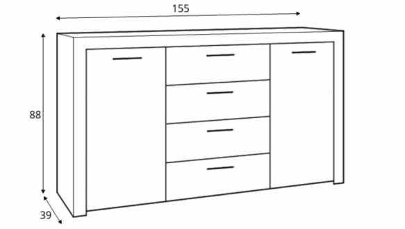 Комод KOM2D4S Balder 1