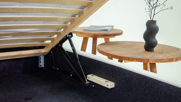 Мягкая кровать двуспальная Шик Галичина Камелия с подъемным механизмом и нишей для белья 11