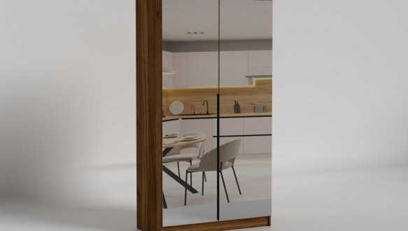 Шафа розпашна Матролюкс Нуар 1000 дводверна дуб 100 см 2