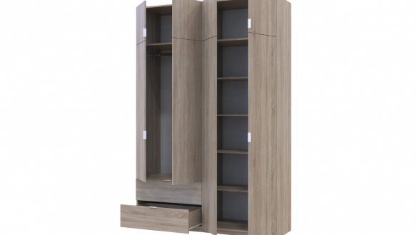 Шкаф Дорос Лукас дуб сонома 4 дверный с 2-мя ящиками 180 см 0