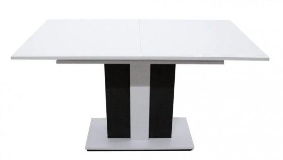 Стол обеденный Clasic Интарсио Белая Аляска/Антрацитовый Раскладной 140/180 см 4