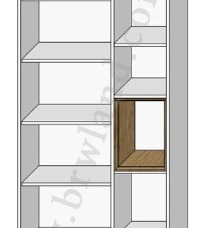Шкаф с зеркалом H1V3D Арте 2