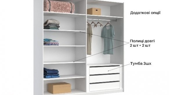 Шкаф-купе 2.0 с зеркалом Фемели 10