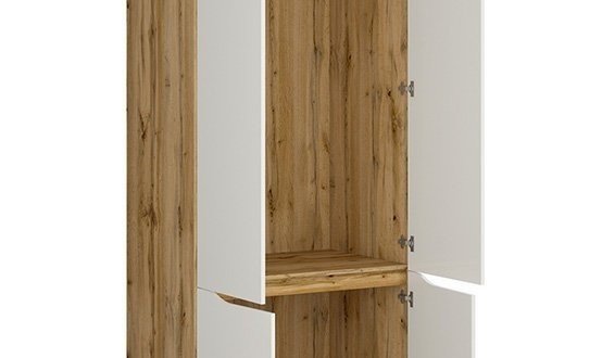 Шкаф SZF4D BRW Poland Nuis 2 дверный дуб вотан 90 см 3