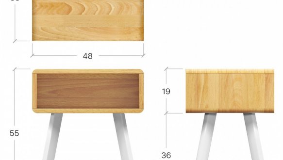 Тумба прикроватная Щит бука Эстелла Атлас 9