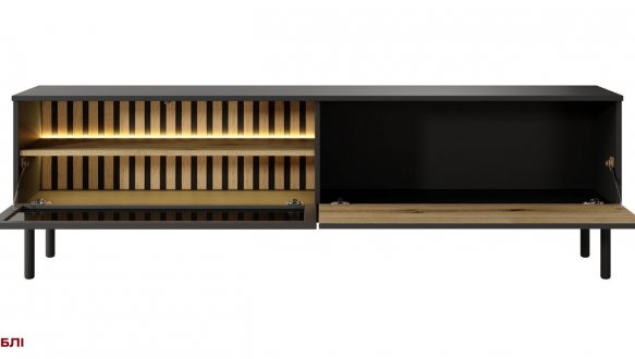 Тумба під ТВ Lang/Ланг RTV180 2D Чорний/Дуб евок Perfect Home Ширина 180 см 0