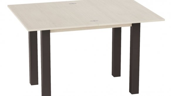 Стол-трансформер Dinner Glass Гикори рокфорд светлый/Венге ноги/Графитовое стекло 0