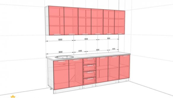 Кухонний комплект Еко 2,4 м 2