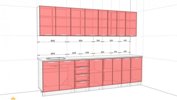Кухонний комплект Еко 2,9 м 2