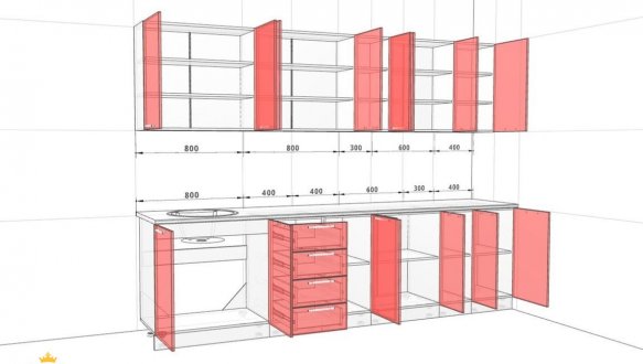 Кухонний комплект Еко 2,9 м 0
