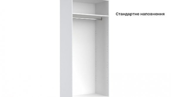 Шкаф 2дв Миромарк Меги 2 дверный шиншила серая 90 см 5