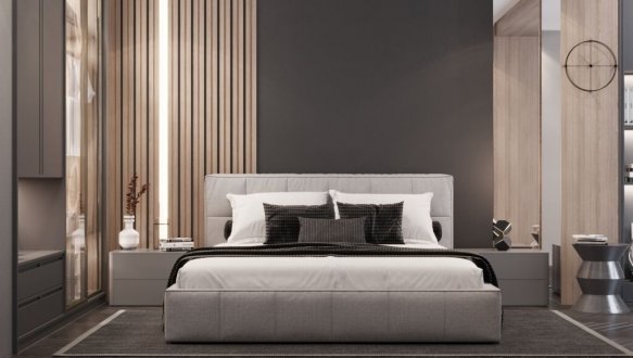 Кровать мягкая двуспальная Woodsoft Bergamo / Бергамо с подъемным механизмом и нишей для белья 4