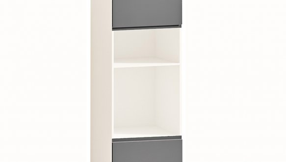 Шкаф П60.214.2Д под духовку и микроволновку Альфа-ручка