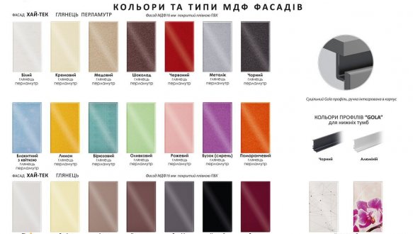 Модульна кухня Gola ручка Високий Фарбований Глянець 5