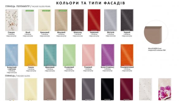 Модульная кухня Хай-тек цветная печать 2