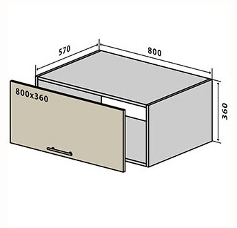 №68 Тумба верхня окапник 80 Люкс RODOS