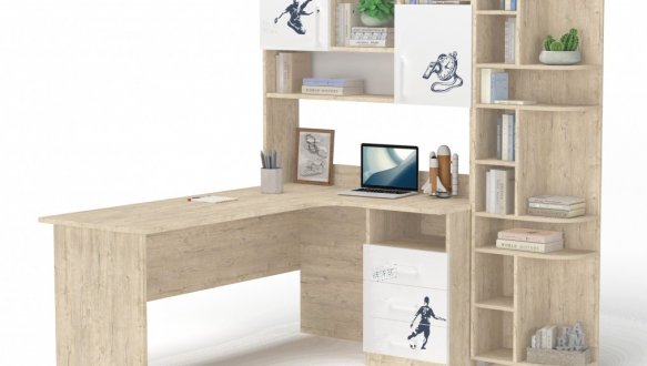 Стол угловой с надстройкой и эркером 4