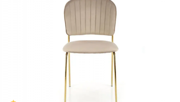 Стул K-499 бежевый/золотой 0