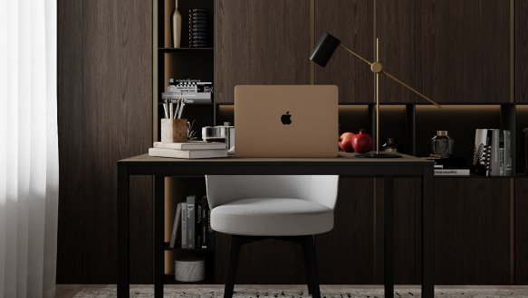 Письменный стол Brevity Loft mid Дуб винтаж оксид/Чёрный металл