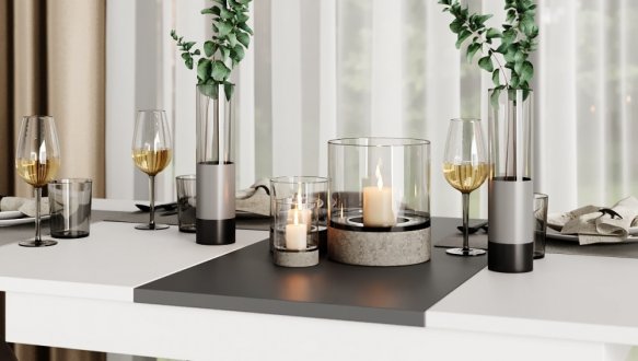 Стол-трансформер Lendi Белый бриллиант/Графит серый 1