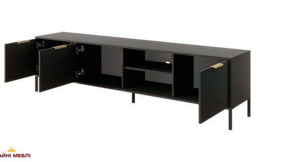 Тумба під ТВ Lars/Ларс RTV203 3D Антрацит Perfect Home Ширина 203 см 2